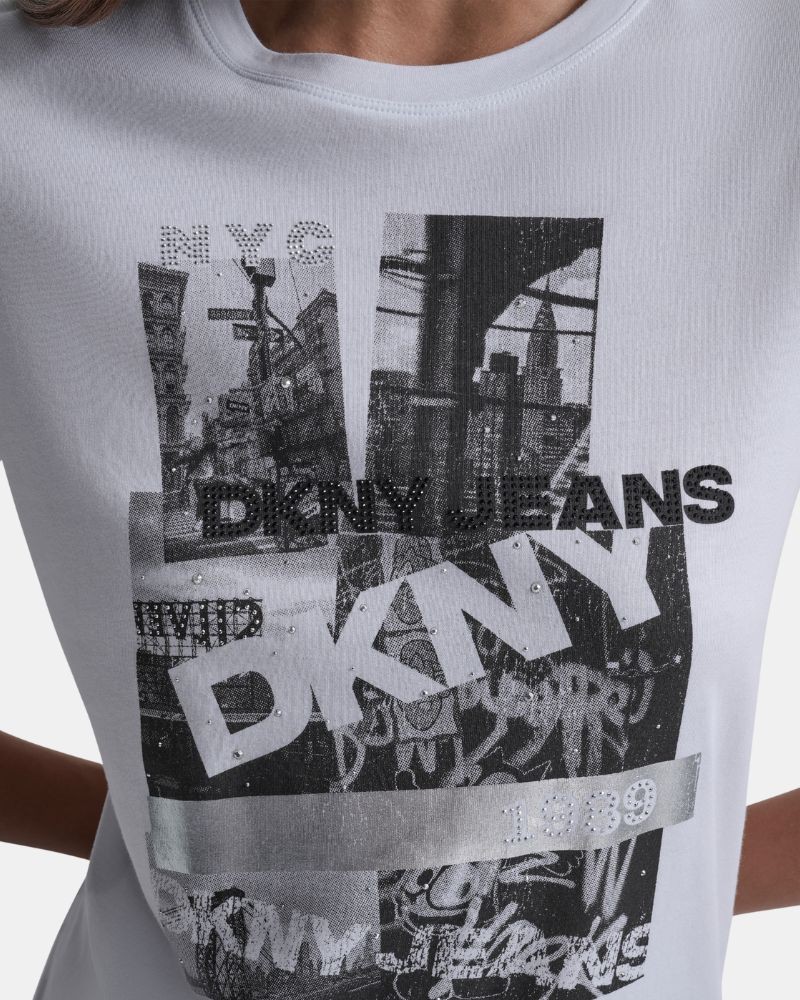 T-shirts Manga curta Mulher DKNY Branco DJ5T1634