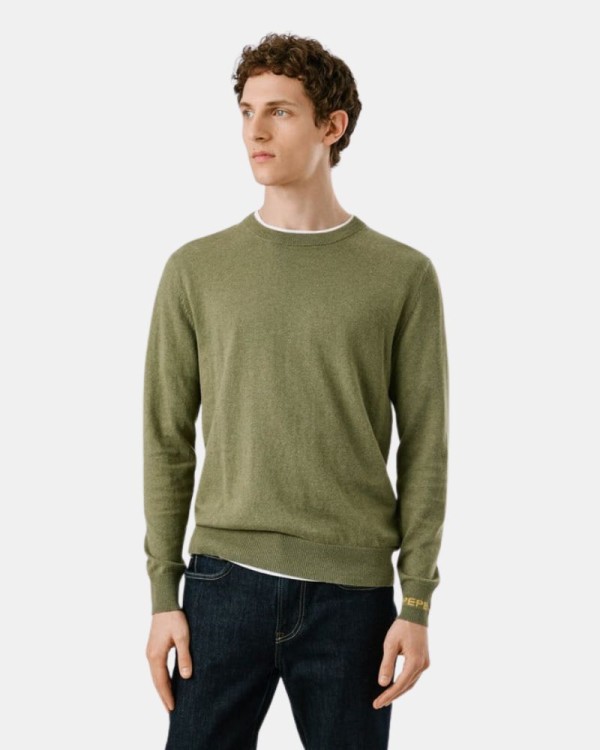  Jersey Manga larga Hombre PEPE JEANS Verde PM7000013 ANDRE CREW NECK