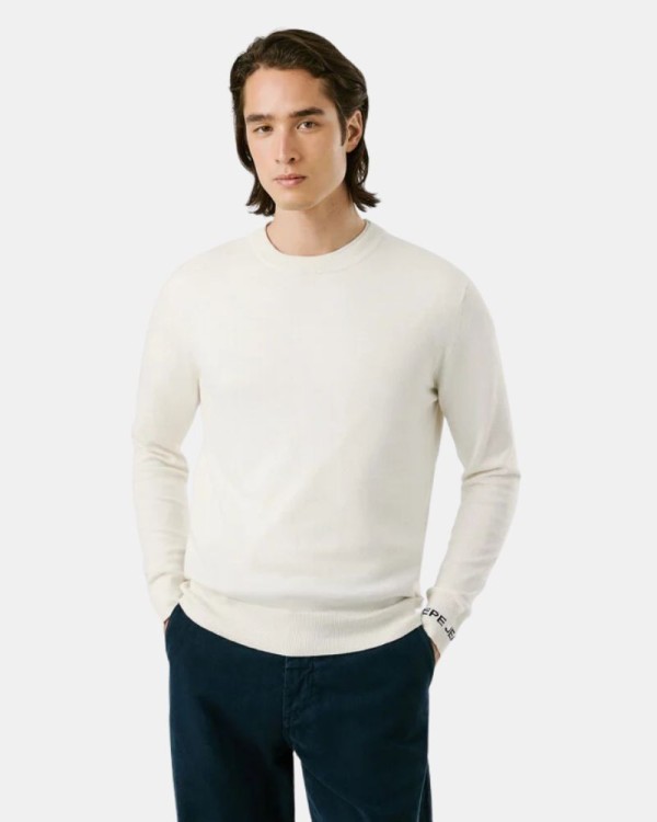 T-shirt de Manga Comprida Homem PEPE JEANS Beige PM7000013 ANDRE CREW NECK