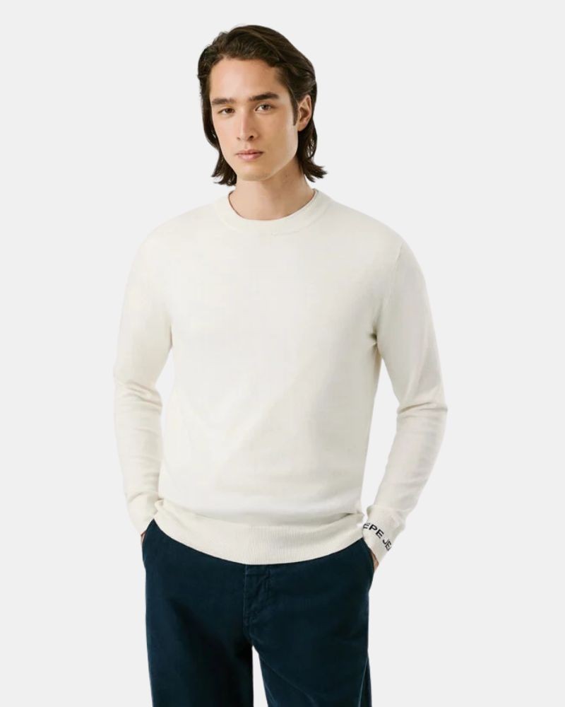  Jersey Manga larga Hombre PEPE JEANS Beige PM7000013 ANDRE CREW NECK