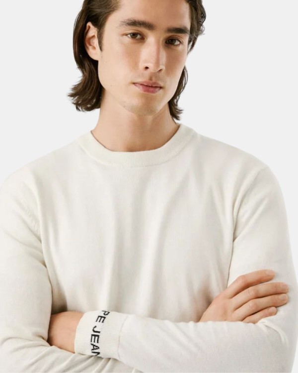  Jersey Manga larga Hombre PEPE JEANS Beige PM7000013 ANDRE CREW NECK