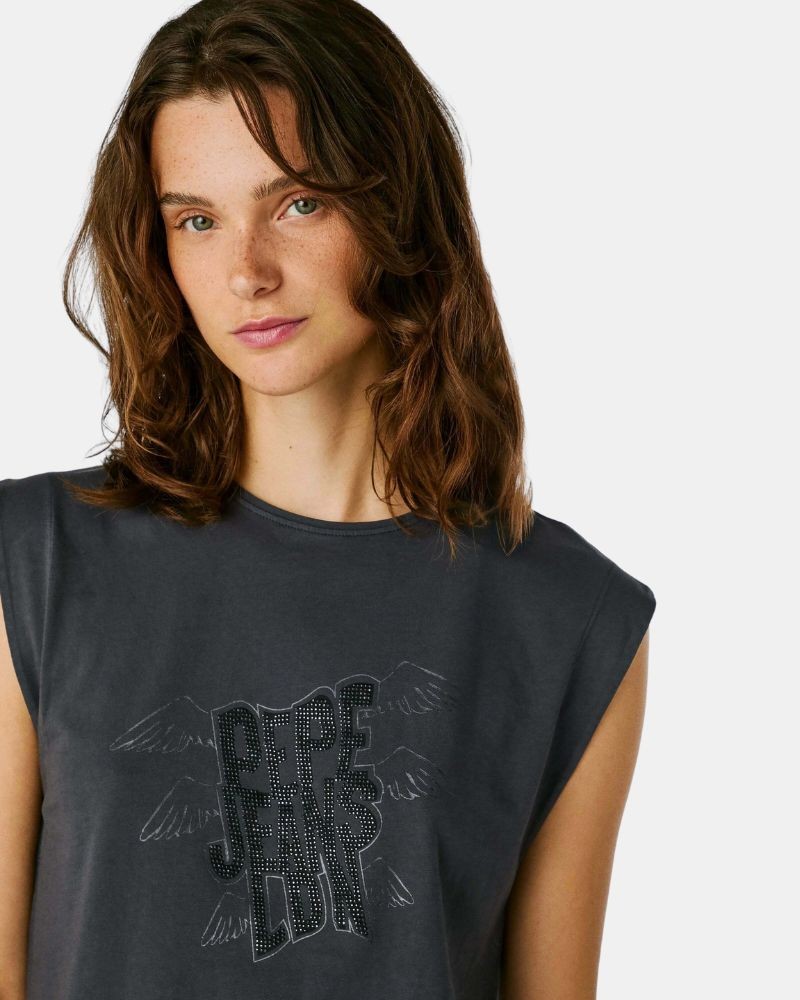 T-shirts Top Mulher PEPE JEANS Cinza PL5000022 BERIA