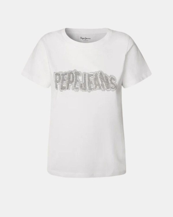 T-shirts Manga curta Mulher PEPE JEANS Branco PL5000052 BERI