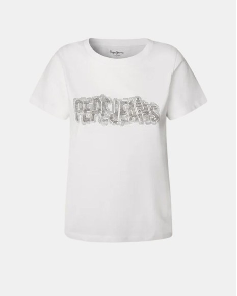 T-shirts Manga curta Mulher PEPE JEANS Branco PL5000052 BERI