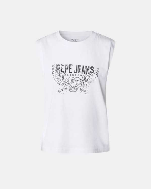  Camisetas Top Mujer PEPE JEANS Blanco PL5000023 BERTHA