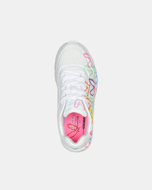  Zapatillas Infantil SKECHERS Blanco 314064L JGOLDCROWN UNO LIT SPREAD THE LOVE