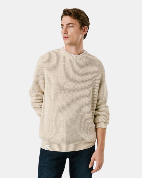 Jersey Manga larga Hombre PEPE JEANS Beige PM7000022 PARKER CREW