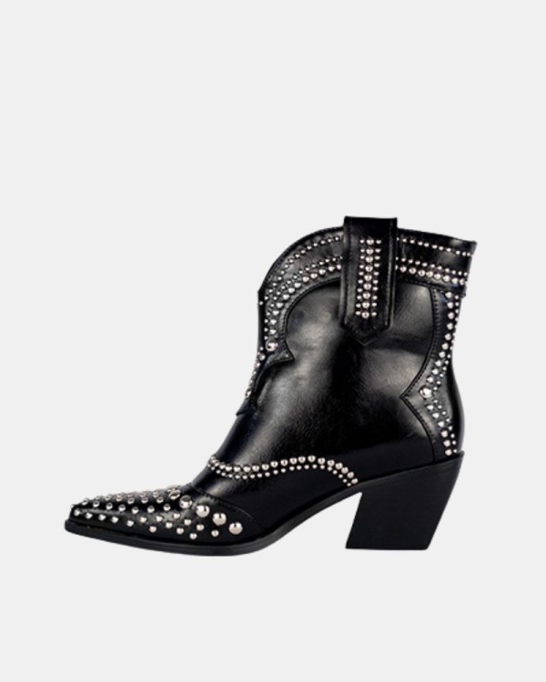  Botines Cowboy Bajos Mujer RockAway Negro 84542
