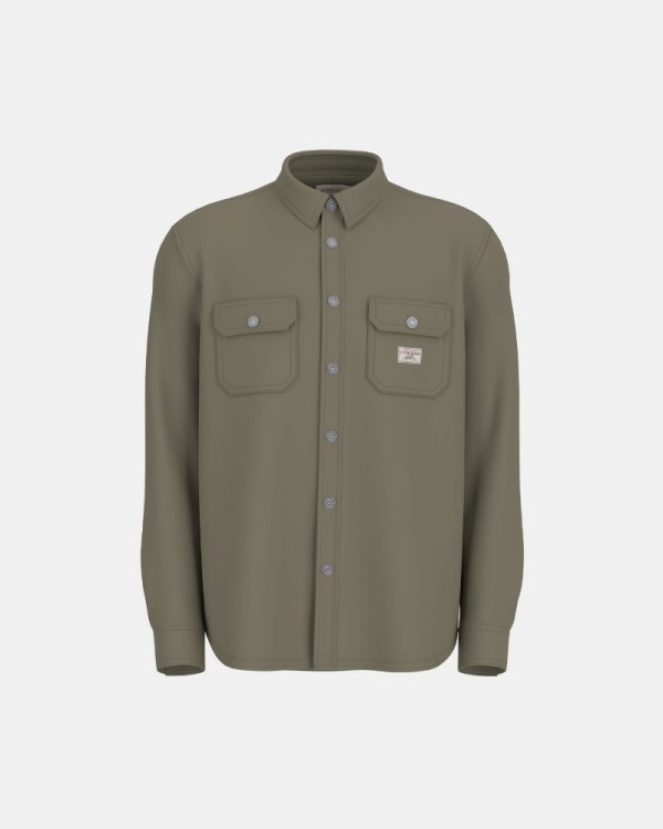 Camisas Manga Comprida Homem GUESS Verde M5YH66 WHFR1