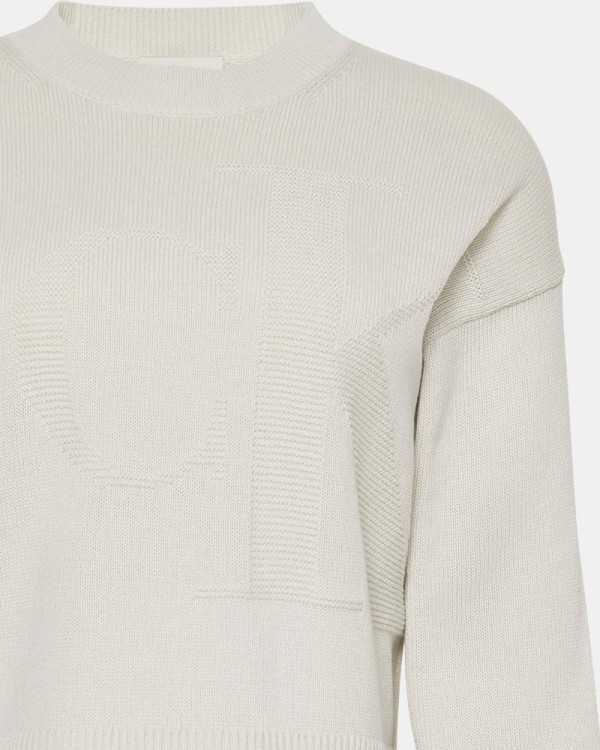 T-shirt de Manga Comprida Feminina CALVIN KLEIN Nude LV047D304G