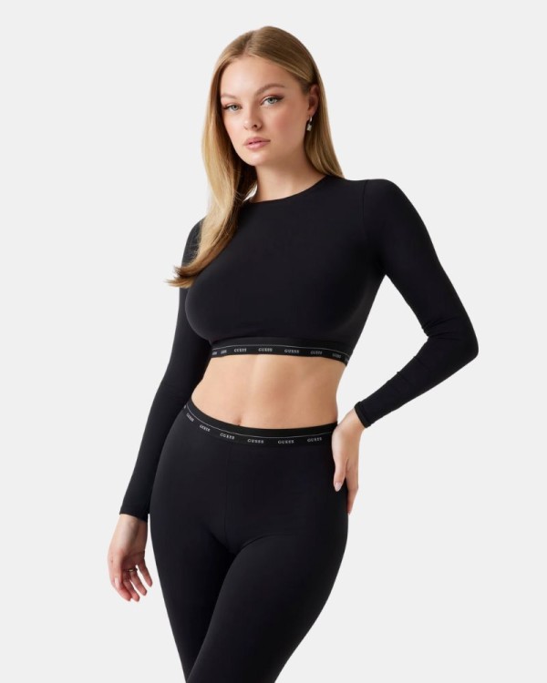 T-shirts Manga Comprida Mulher GUESS Preto O5BI02 K1800