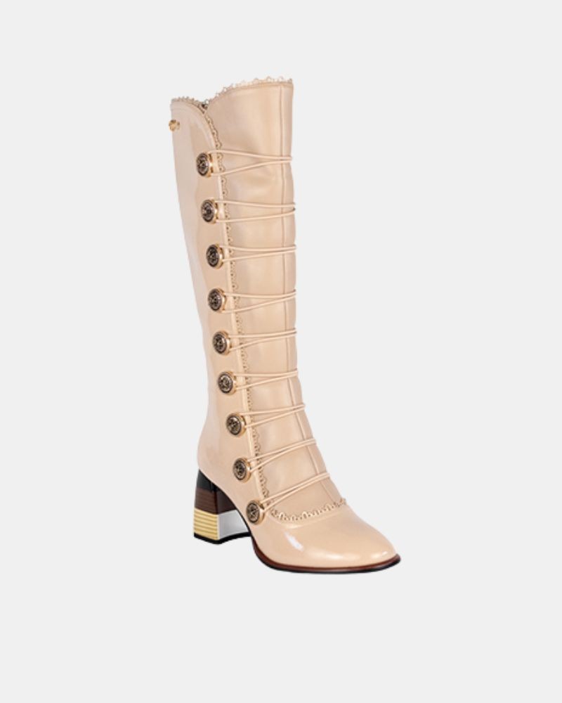  Botas Altas Mujer RockAway Beige 84557