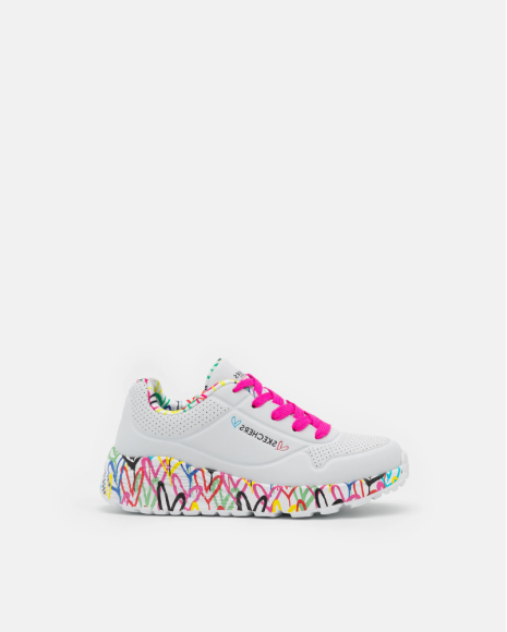  Zapatillas Infantil SKECHERS Blanco 314976L X GOLDCROWN UNO LITE LOVELY LUV