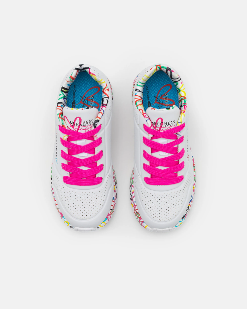  Zapatillas Infantil SKECHERS Blanco 314976L X GOLDCROWN UNO LITE LOVELY LUV