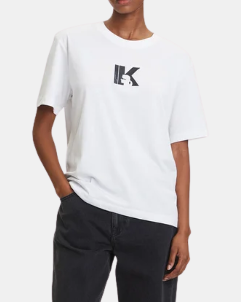 T-shirts Manga curta Mulher Karl Lagerfeld Branco A3W17094
