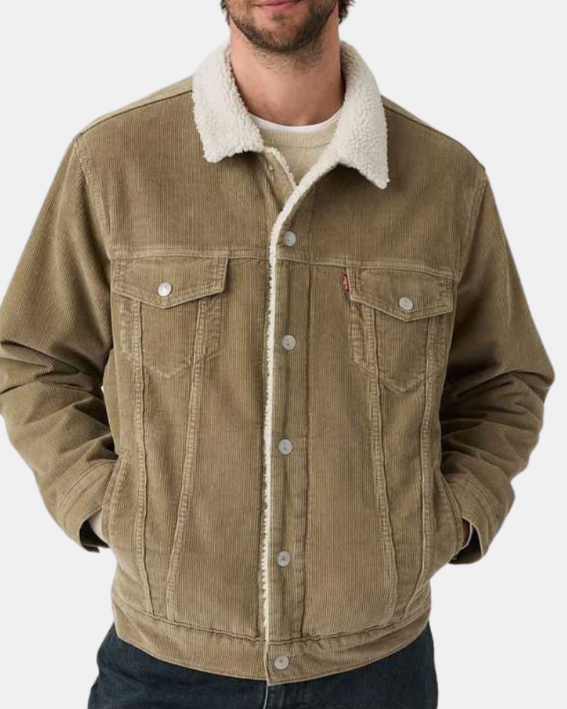 Casacos Manga comprida Homem LEVIS Castanho A5784 0022 CORTE RELAXED SHERPA TRKR