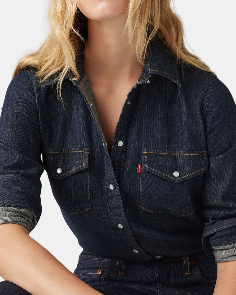 Camisas Manga Comprida Mulher LEVIS Azul 16786 0101 ICONIC WESTERN