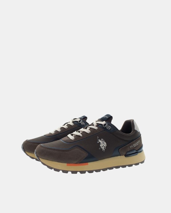 Zapatillas Bajas Hombre US Polo Marrón ARON009M ETS1