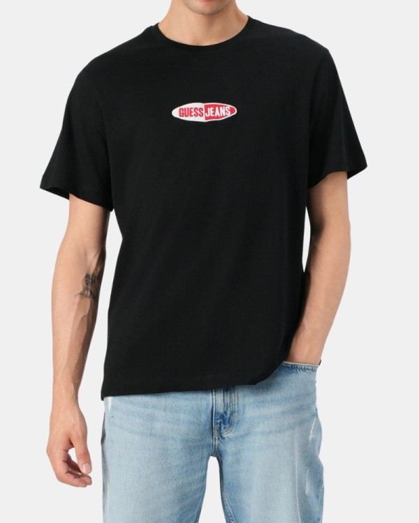 T-shirts Manga curta Homem GUESS Negro M5YI07 K8FQ4