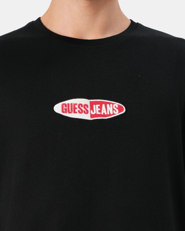 T-shirts Manga curta Homem GUESS Negro M5YI07 K8FQ4