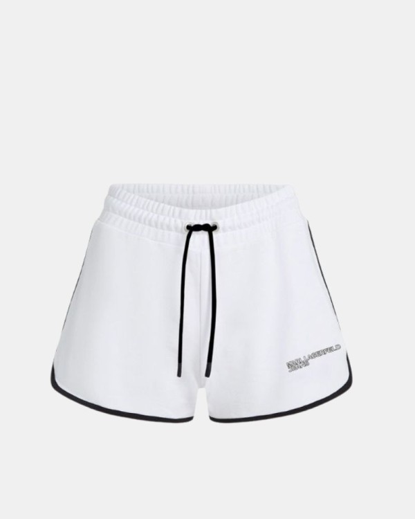  Pantalones Chándal Bermudas Mujer Karl Lagerfeld Blanco A2W10095