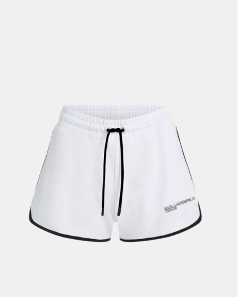  Pantalones Chándal Bermudas Mujer Karl Lagerfeld Blanco A2W10095