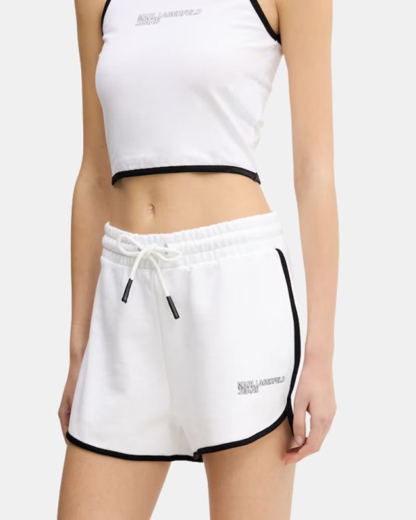  Pantalones Chándal Bermudas Mujer Karl Lagerfeld Blanco A2W10095
