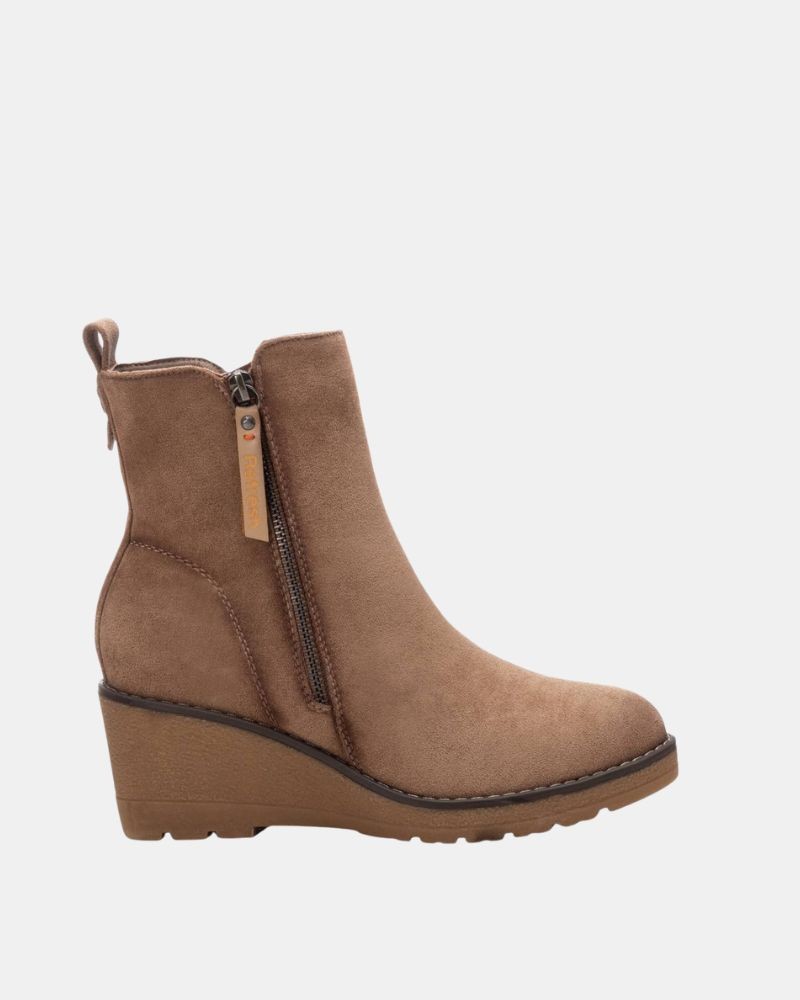 Botins Baixos Mulher REFRESH Taupe 171009