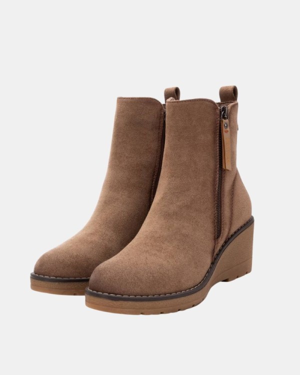 Botins Baixos Mulher REFRESH Taupe 171009
