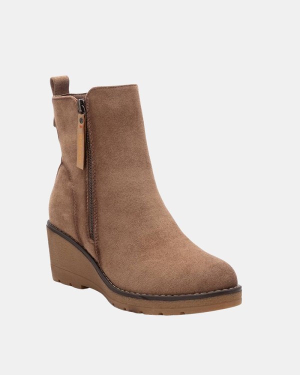 Botins Baixos Mulher REFRESH Taupe 171009