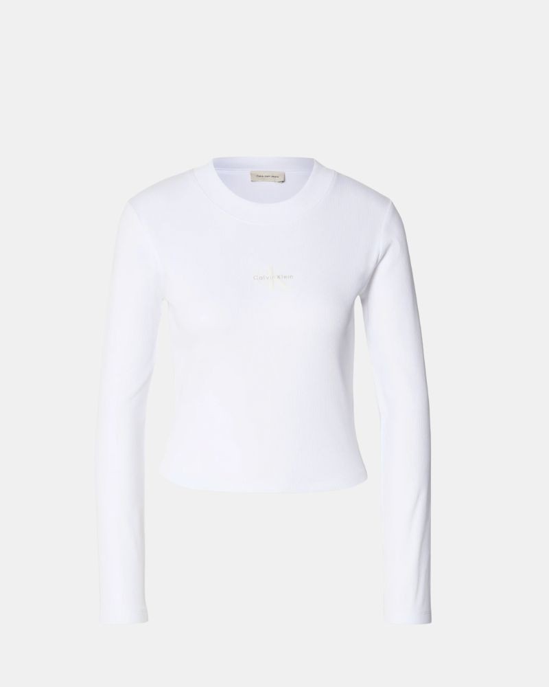 T-shirts Manga Comprida Mulher CALVIN KLEIN Branco LV047A803G