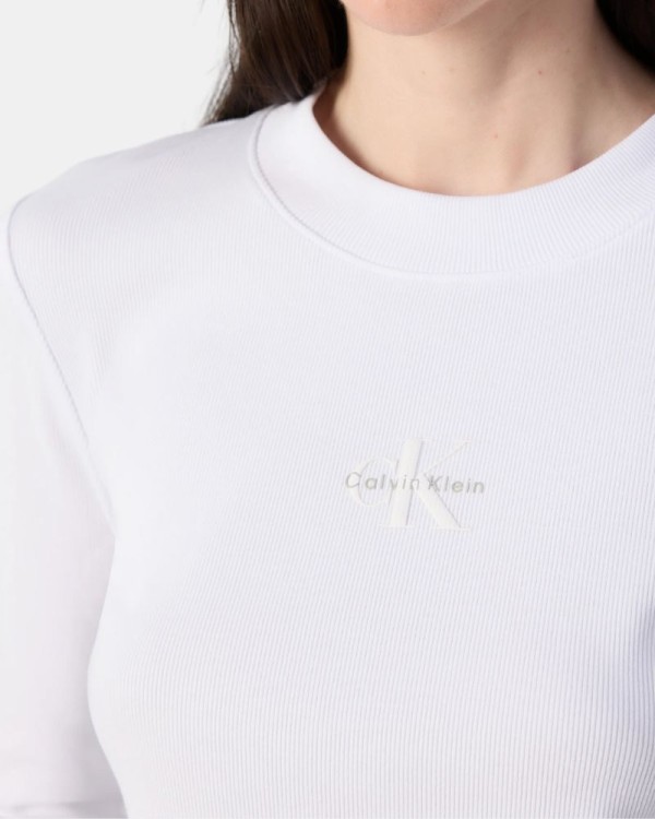 T-shirts Manga Comprida Mulher CALVIN KLEIN Branco LV047A803G