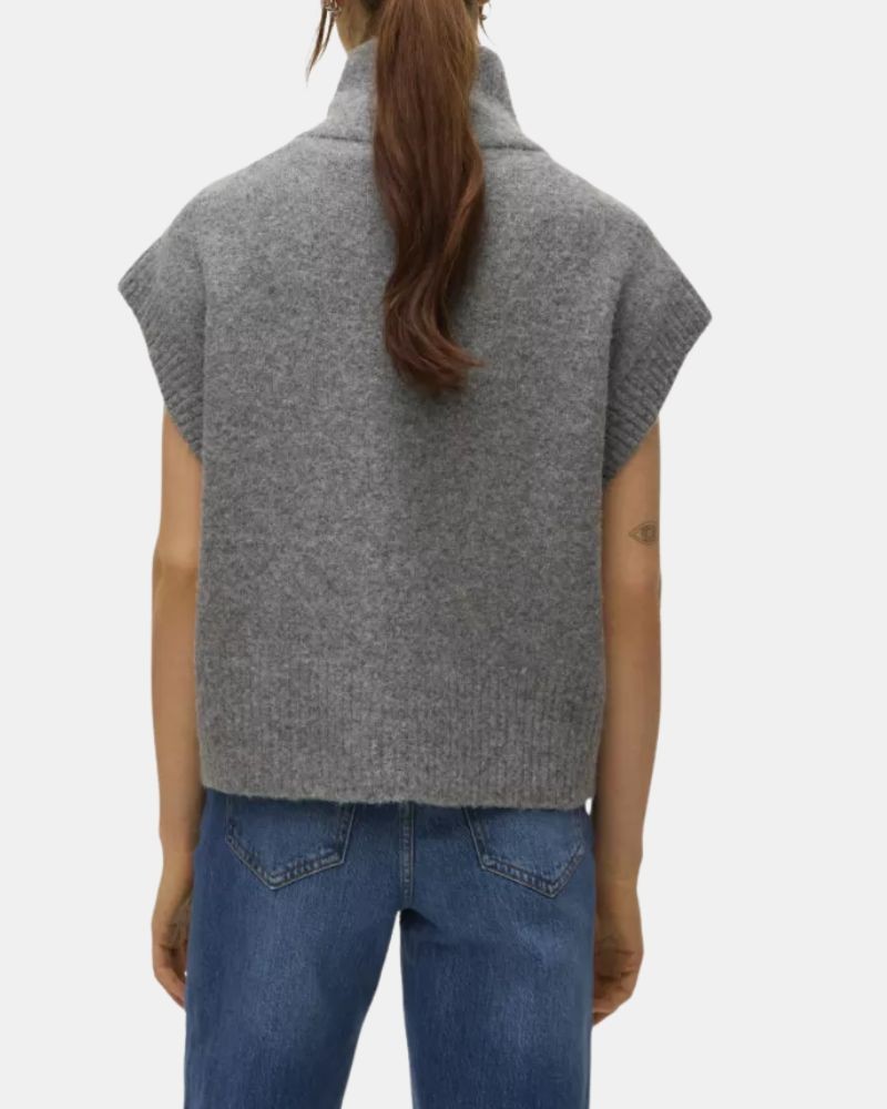  Jersey Manga corta Chaleco Mujer VERO MODA Gris 10331524 BANG