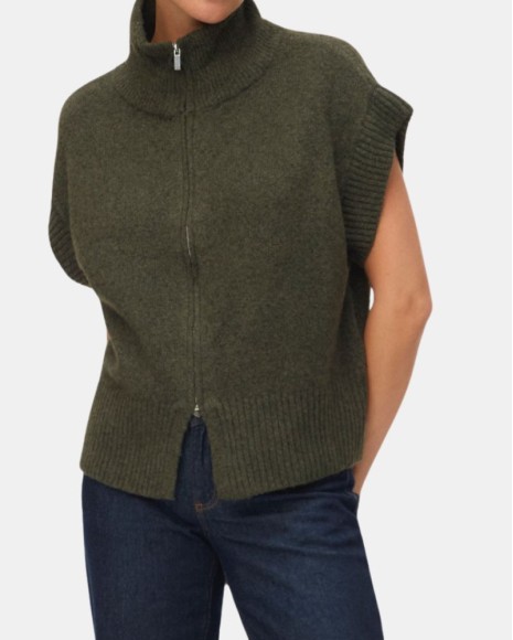  Jersey Manga corta Chaleco Mujer VERO MODA Verde 10331524 BANG