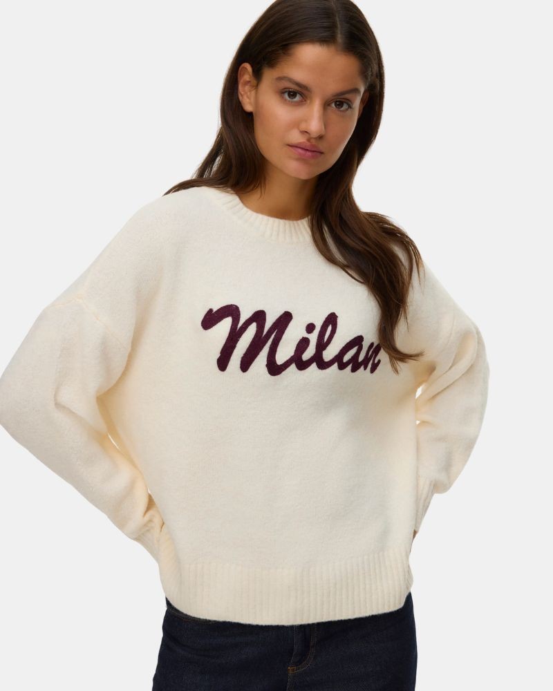 Jersey Manga Comprida Mulher VERO MODA Bege 10331759 BOOM