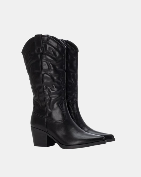Botas altas cowboy black friday Mujer XTI Negro 144306