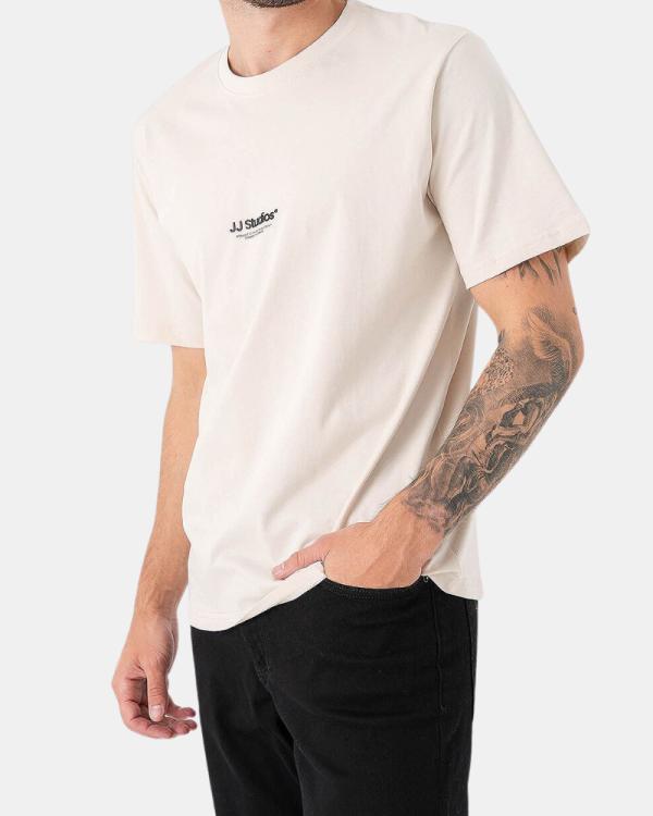 T-shirts Manga curta Homem JACK AND JONES Bege 12278787 SOHO