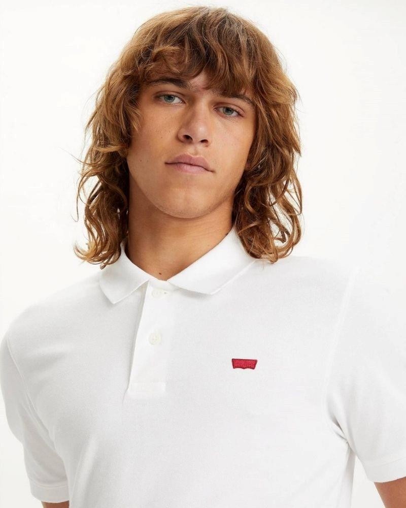 T-shirts Manga curta Homem LEVIS Branco A4842 0002 SLIM HOUSEMARK POLO