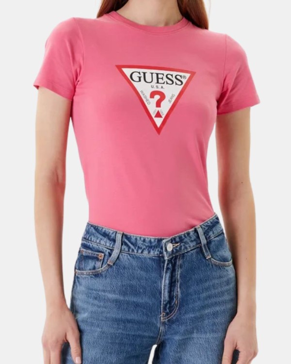 T-shirts Manga curta Mulher GUESS Rosa W4YI04 J1314