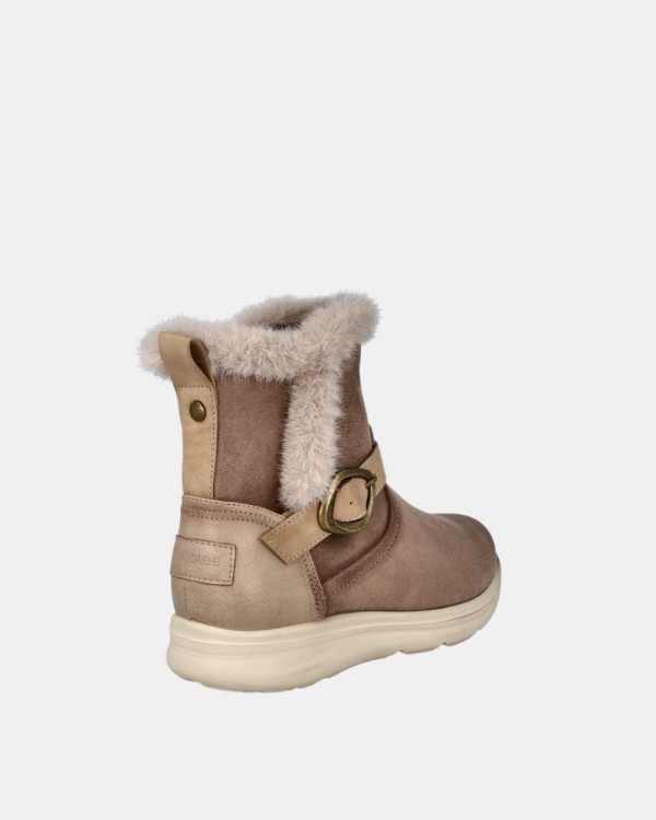 Botins Baixos Mulher Amarpies Bege 29431
