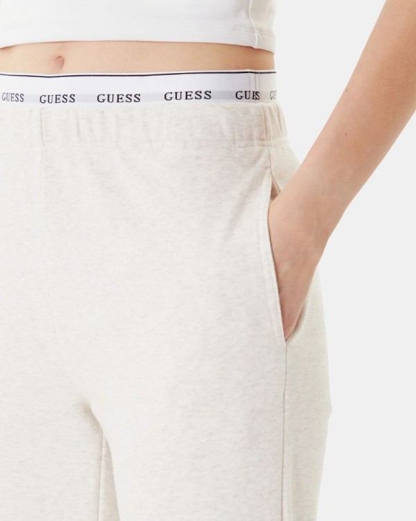  Pantalones Largos Chándal Mujer GUESS Beige O5RB01 KCO31
