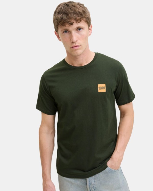 T-shirts Manga curta Homem JACK AND JONES Verde 12279100 BRANDY