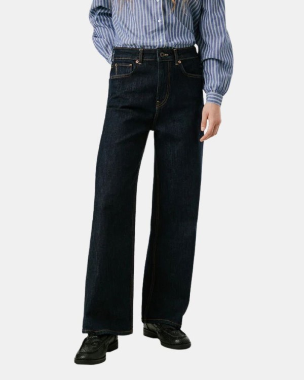  Pantalones Vaqueros Largos Mujer PEPE JEANS Azul PL20473186CB STRAIGHT JEANS