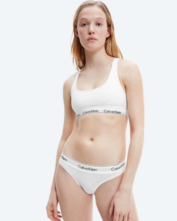 Roupa Interior Parte de Baixo Mulher CALVIN KLEIN Branco 0000F3786E100 Fio Dental