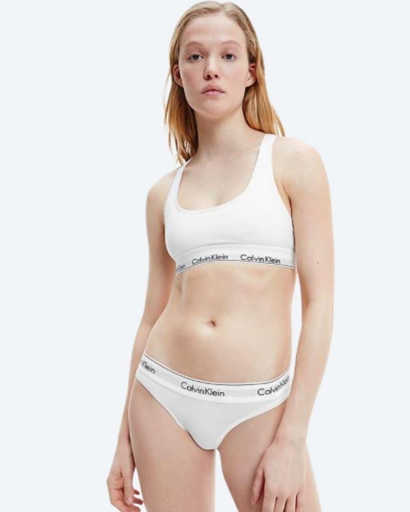 Roupa Interior Parte de Baixo Mulher CALVIN KLEIN Branco 0000F3786E100 Fio Dental