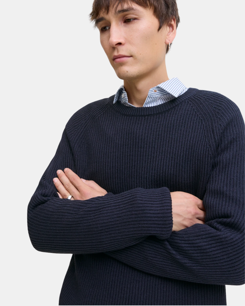  Jersey Manga larga Hombre JACK AND JONES Azul 12278916 PANNEL
