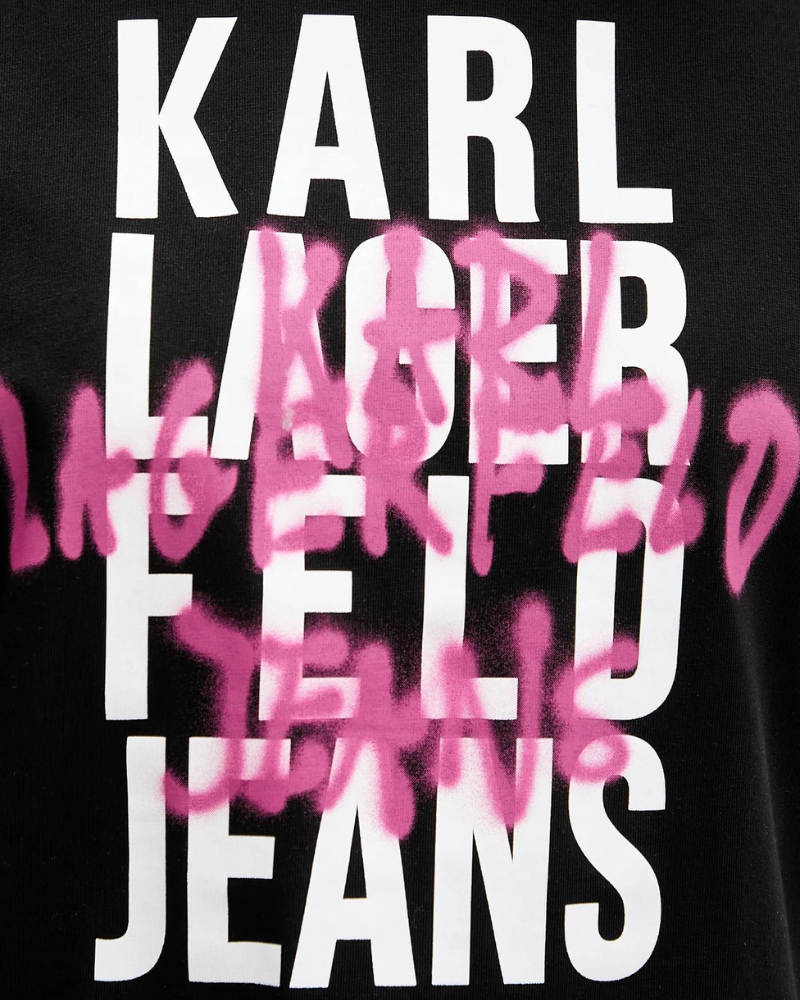  Camisetas Manga corta Mujer Karl Lagerfeld Negro B1W17057