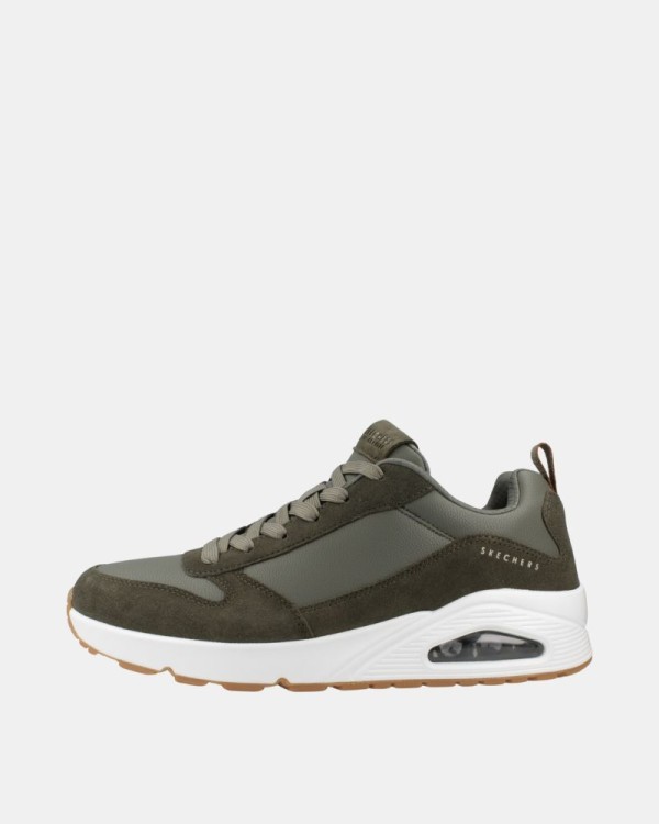  Zapatillas Bajas Hombre SKECHERS Verde 52468 UNO STACRE