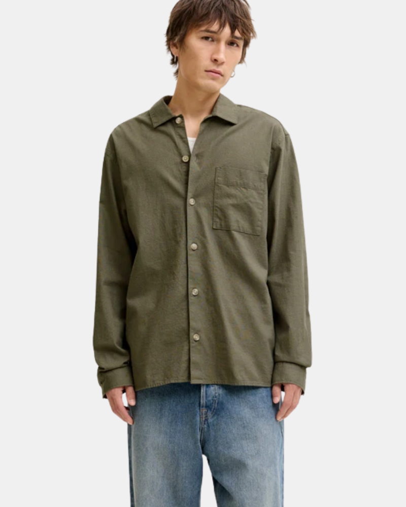 Camisas Manga corta Hombre JACK AND JONES Verde 12288627 TRISTAN