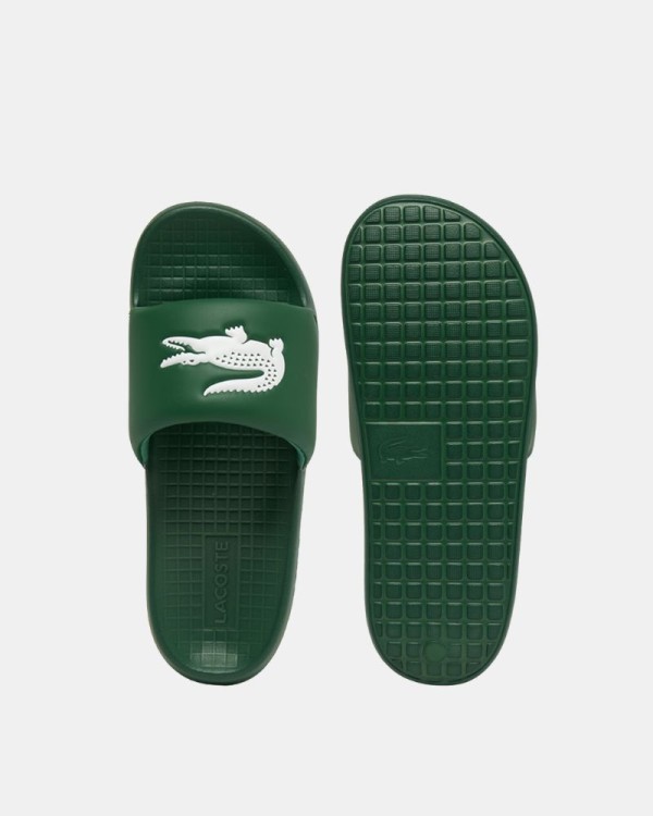 Sandalias Chancletas Hombre LACOSTE Verde 51CMA0017 SERVE SLIDE